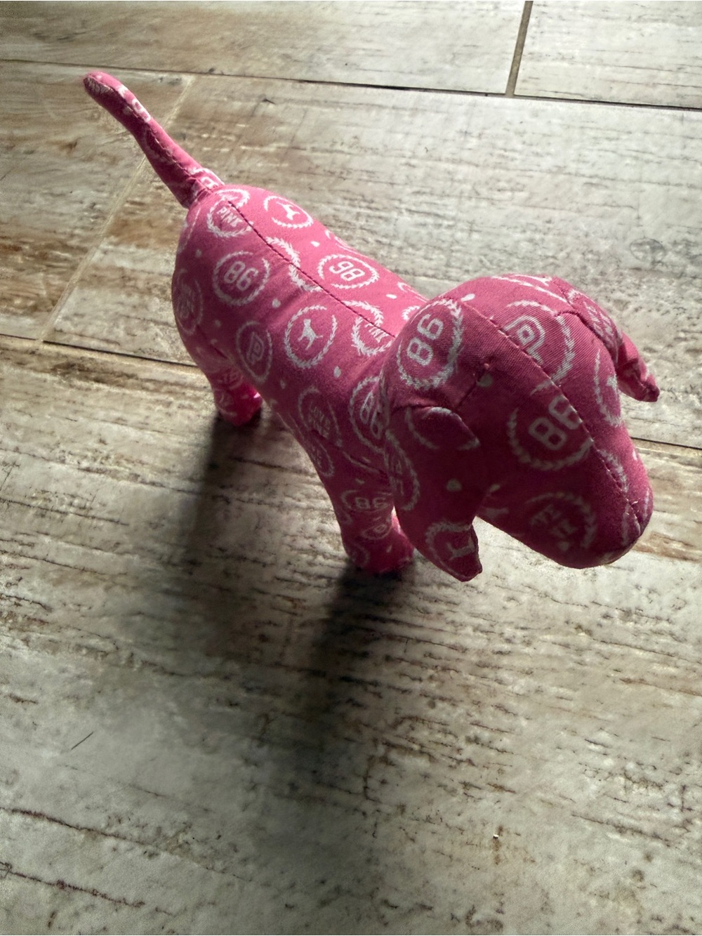 Victorias Secret Love Pink Puppy Dog P 86 Series Plush 7" Toy Lovey